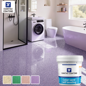 high hardness epoxy self-leveling colored sand floor <b>paint</b> marble effect epoxy floor coatingWaterproof Cement floor <b>paint</b> - Product Image 1