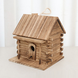 Accessoire pour nichoir, nid d'oiseau en bois massif, mangeoire à oiseaux pour jardin extérieur, maison pour insectes - Product Image 3