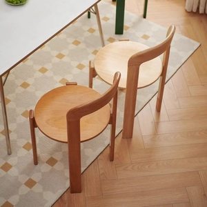 Sedia da Pranzo Ray in Legno Massello, Design Nordico, Poltrona di Design per <span class=keywords><strong>Soggiorno</strong></span>, Colorata e Imbottita, Misura Grande - Product Image 3