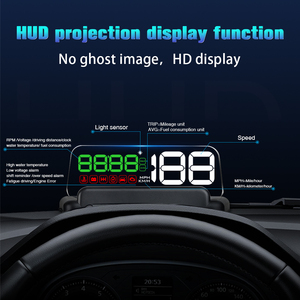 เครื่องมือวินิจฉัยรถยนต์รุ่นใหม่ขายดี HUD C500 OBD2 สมาร์ทเกจ คอมพิวเตอร์ในรถยนต์ จอแสดงผลบนกระจกหน้ารถ แสดงความเร็ว - Product Image 4