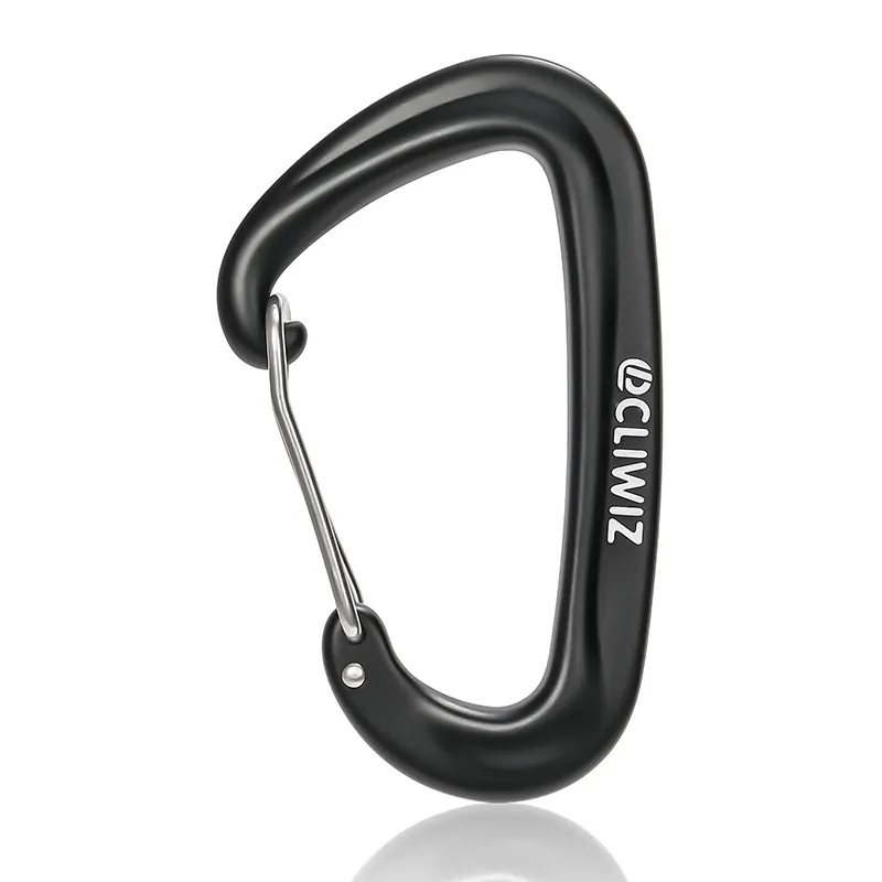 Jrsgs 7075 Nhôm Carabiner Clip 12kn siêu nhẹ leo núi Carabiner tùy chỉnh logo Snap móc s7801s