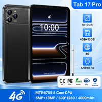 Tablet Android 10.1 Inci Logo Kustom, MTK Octa Core 4GB 32GB WiFi dengan Keyboard dan Pena, Grosir
