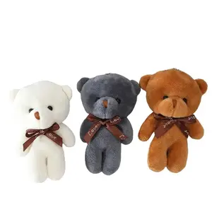 12 cm doux mignon Mini jouet en peluche ours porte-clés mode petite taille peluche doux Miniature ours personnalisé