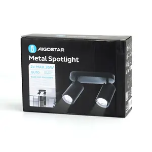 Projecteur métallique réglable à 2 lampes, idéal pour les présentations et la visualisation dans des espaces variés. - Product Image 3