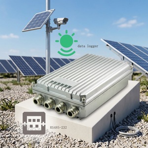Aluminum Temperature Data Logger RS485-232 Communication Interface Solar Power GPRS GSM Monitoring Station - Product Image 1
