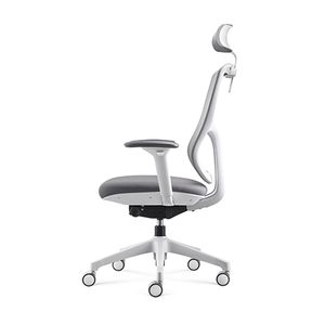 Kursi kantor putih ergonomis dengan sandaran lengan, kursi rumah adaptif nyaman kualitas tinggi dengan sandaran lengan 3D yang dapat disesuaikan - Product Image 2