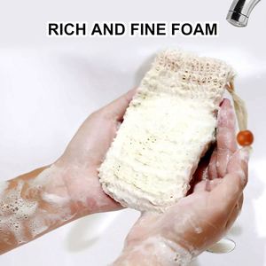 Wholesale Drawstring Exfoliating Bag Natural Sisal Soap Saver Pouch Mesh Soap Bar Bag for Shower Bathroom - Product Image 4