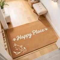Tapis tufté personnalisé OEM avec motif graphique, tapis en peluche mignon pour chat, tapis de sol personnalisé avec texte et motif, vente en gros