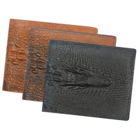Großhandel Krokodilmuster Kurze Visitenkartenhalter PU-Leder Herren Geldbörse Bestseller Produkte Herren Brieftaschen Münzbörsen