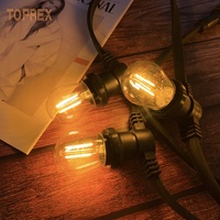 Guirlande LED résistante aux intempéries, guirlande lumineuse S14 pour Festival de jardin Commercial de vacances