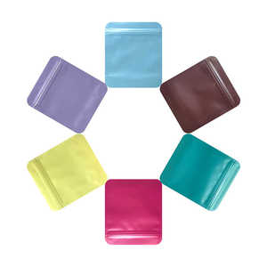Bolsa con Cierre Zip de Diseño Popular en Color Macaron para Empaque de Joyería, Bolsa Pequeña Doypack para Granos de Café, Cereales y Alimentos Secos - Product Image 3