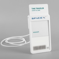 Porte-badge rétractable Y623 en plastique translucide à double tirage pour carte de travail, certificat ou badge promotionnel