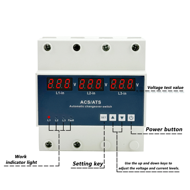 63A Voltage Regulator/Stabilizer Provides Real-time Display of Voltage and Voltage Protection, Including Low Voltage protection