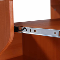 Bureau d'ordinateur moderne, table d'étude et d'écriture, mobilier de bureau en panneau de particules mélaminé, poste de travail en bois