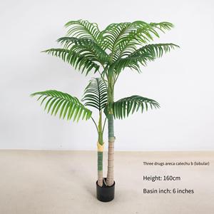 Bonsaï en plastique Jade Horizon, plante artificielle bon marché, verte, grande, salon, haute qualité, écologique, décoration tropicale pour la maison, Areca - Product Image 2