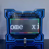 Présentateur de bouteille en acrylique à led personnalisé programme d'application panneau d'affichage à messages panneau d'affichage à led pour fête d'anniversaire en boîte de nuit