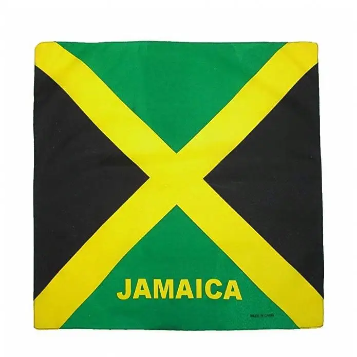 Бандана с флагом Ямайки, бандана для байкеров в карибском стиле премиум-класса, 22x22, бандана Doo Rag