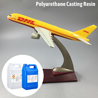 Résine de moulage en polyuréthane liquide 5L 1A2B, faible viscosité, marron + transparent, pour un coulage et un mélange faciles, pièces de prototype