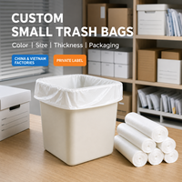 Sacs Poubelles en Plastique Jetables Personnalisés Noir et Blanc, Grand Rouleau, pour Cuisine, Écologiques, Vente en Gros, OEM ODM