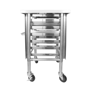 Carrito de Acero Inoxidable de 6 Niveles, Soporte Móvil con Ruedas para Equipo Comercial, para Restaurantes, Panaderías, Servicios de Catering y Cocinas - Product Image 4