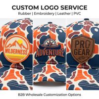 Gorra Trucker de Lona Camuflada Vintage de 6 Paneles con Malla y Parche de Goma en Relieve para Moda Hip Hop, Aventura al Aire Libre, Caza y Camping