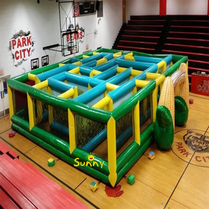 Halloween Inflatable mê cung Sử dụng thương mại Inflatable đen mê cung trò chơi để bán - Product Image 4