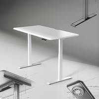 Cadre de bureau électrique à double moteur réglable en hauteur, mobilier de bureau moderne, table d'ordinateur, bureau debout