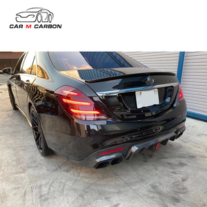 <span class=keywords><strong>2019</strong></span> S <span class=keywords><strong>classe</strong></span> W222 S63 S65 pièces extérieures en Fiber de carbone pour S63 S65 diffuseur arrière en carbone aileron arrière W222 S63 lèvre arrière - Product Image 1
