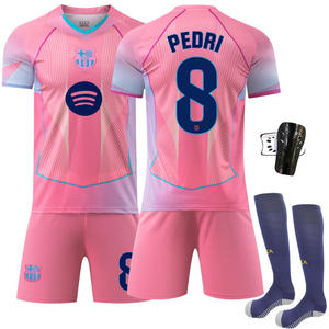 2526 Completo da <span class=keywords><strong>Calcio</strong></span> in Rete Edizione Speciale Rosa Barcellona N. Maglietta a Maniche Corte con Scollo a V per Bambini, Produzione per il Commercio Estero - Product Image 2
