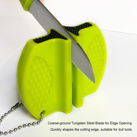 Offre Spéciale – Vente en Gros : Mini Aiguiseur Portable 2-en-1 en Acier Tungstène et Céramique pour Survie en Camping, Efficace et Tranchant