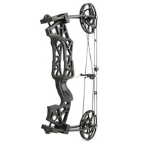 Arc à double usage Night Eagle 40-65 LBS réglable, flèche de 21 pouces, poignée en alliage d'aluminium pour la chasse à l'arc et au lance-pierre