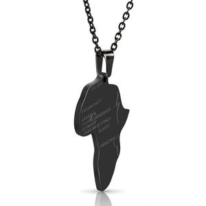 Collar con Mapa <span class=keywords><strong>de</strong></span> <span class=keywords><strong>África</strong></span> en Acero Inoxidable Chapado en Oro <span class=keywords><strong>de</strong></span> 18K, Collar con Colgante <span class=keywords><strong>de</strong></span> País Africano para Viajeros - Product Image 4
