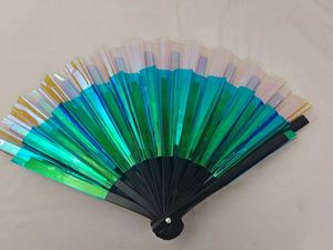 พัดมือพับได้ PVC กันน้ำ สีสันสดใส สำหรับงานปาร์ตี้และของขวัญวันเกิด ขายส่ง - Product Image 4