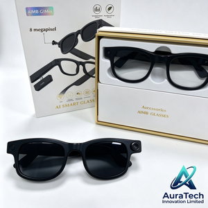 แว่นตาอัจฉริยะ AIMB-G1 Max กล้อง 8MP HD ความละเอียด 1080P แปลภาษา ChatGPT แปลภาษาแบบเรียลไทม์ ผู้ช่วยเสียง AI สำหรับการประชุมและจดบันทึก - Product Image 3