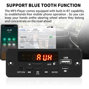 Manos libres 50W amplificador MP3 placa decodificadora pantalla a Color DC 12V <span class=keywords><strong>Bluetooth</strong></span> V5.0 REPRODUCTOR DE MP3 para coche módulo de grabación USB FM AUX Radio - Product Image 6