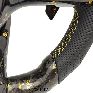 Volante LED de Fibra de Carbono Forjado en Oro para Mercedes-Benz W176 E63 CLA45 W221 AMG W177 W212 W222 W166 <span class=keywords><strong>W213</strong></span> W205 W167 C43 - Product Image 5