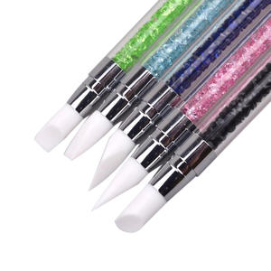 Vente chaude à double extrémité Nail Art Silicone Sculpture Stylo 3D Nail Sculpture Builder Gel Sculpture Brosse Nail En Relief Fleur Stylo - Product Image 2