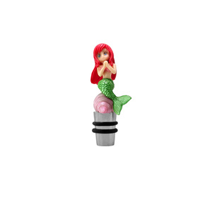 Red Mermaid Wine Stopper Plastic Sealing Bottle Cap For Wine Bottles - Product Image 1