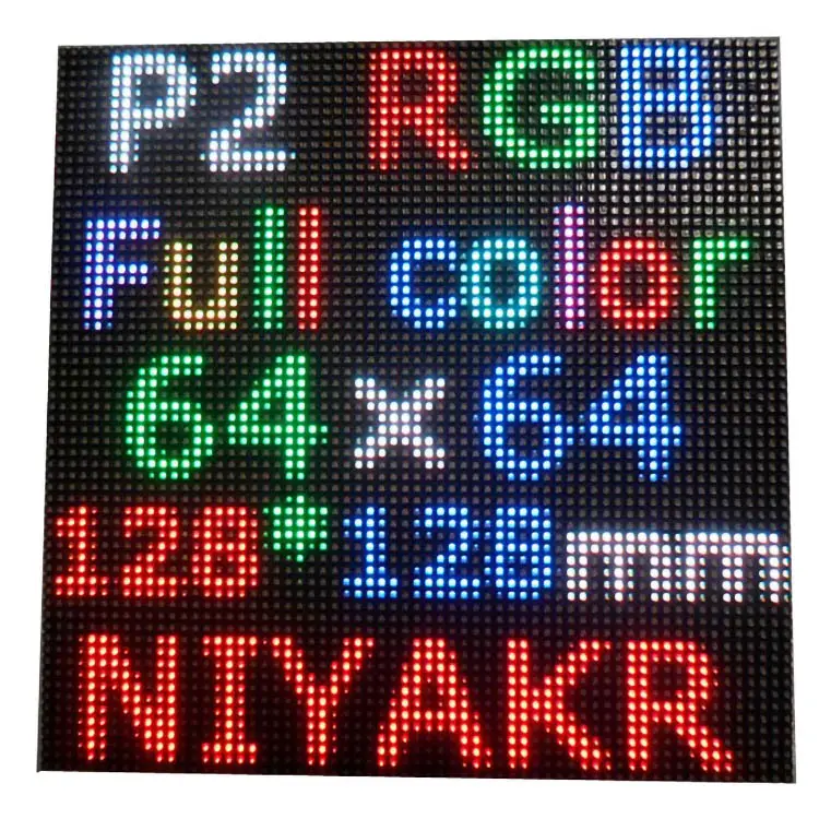 Niyakr Indoor Full Color <span class=keywords><strong>Dot</strong></span> <span class=keywords><strong>Matrix</strong></span> P2 64x64 DisPlay A <span class=keywords><strong>LED</strong></span> Module Prezzo