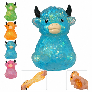 Juguetes al por mayor de vaca Highland gigante de plástico y silicona, rellenos de harina, blandos, divertidos, de recuperación lenta, para ejercitar la mano y aliviar el estrés - Product Image 5