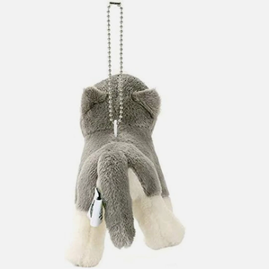Personalizzabile basso MOQ portachiavi giocattolo morbido peluche Husky <span class=keywords><strong>cane</strong></span> <span class=keywords><strong>lupo</strong></span> in feltro di cotone Nylon PP luce caratteristica con fodera in rete - Product Image 5
