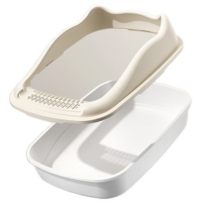 Extra Large Cat Litter Box Semi Enclosed Odor Control Rectangle PP Material For Cats And Dogs - Product Image 3
