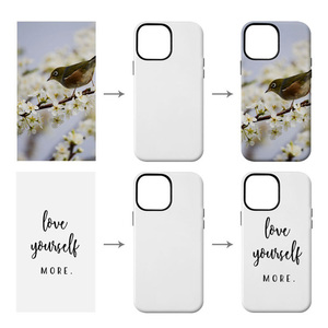 Cover per Telefono a Sublimazione 3D in TPU+PC Rivestito, Custodia Resistente 2 in <span class=keywords><strong>1</strong></span> per Trasferimento a Caldo per iPhone 14 13 12 Pro Max - Product Image 6