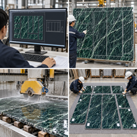 Marbre vert rêve PerfectStone, design naturel luxueux et imperméable, idéal pour les projets de construction intérieure d'hôtels
