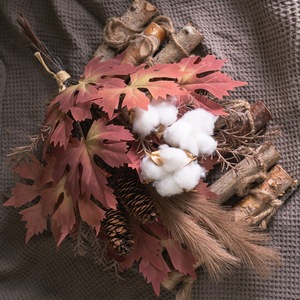 CallaFloral Maple Leaf Cotton <b>Artificial</b> Flower Decorative <b>Bouquet</b> For Home Wedding Decoration CF01199 - Product Image 2