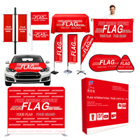 Ensemble de drapeaux de table triangulaires personnalisés, drapeaux imprimés par sublimation, support de drapeau en acier inoxydable pour bureau et conférence