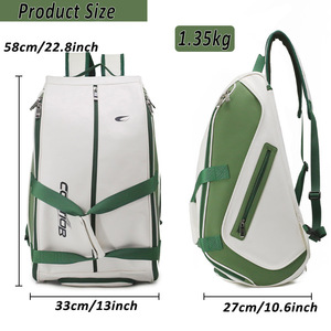 Best-selling 50L <b>Waterproof</b> High-capacity <b>Backpack</b> for Pickleball Tennis Badminton Racket Bags for Club Use and Outdoor Sports - Product Image 2
