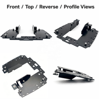 Support de fabrication sur mesure en tôle de précision OEM, plaque d'installation noire thermolaquée pour l'électronique