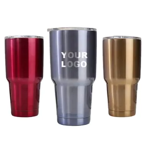 Custom Logo 30oz Insulated Coffee Thermo Cup Stainless Steel Tumbler Travel Mug With Lid For Hot Drinks