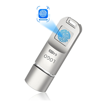 Clé USB 3.0 en métal chiffrée Secret 128 Go/1 To, multi-interface OTG pour smartphone et tablette